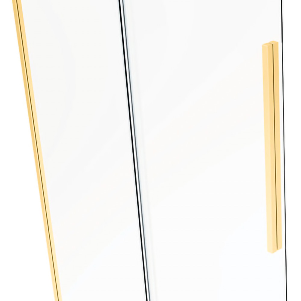 Cabina dus standard BELFORM Fortuna, dreptunghiulara, aluminiu, 100 x 80 x 195 cm, sticla securizata 6mm, profil auriu