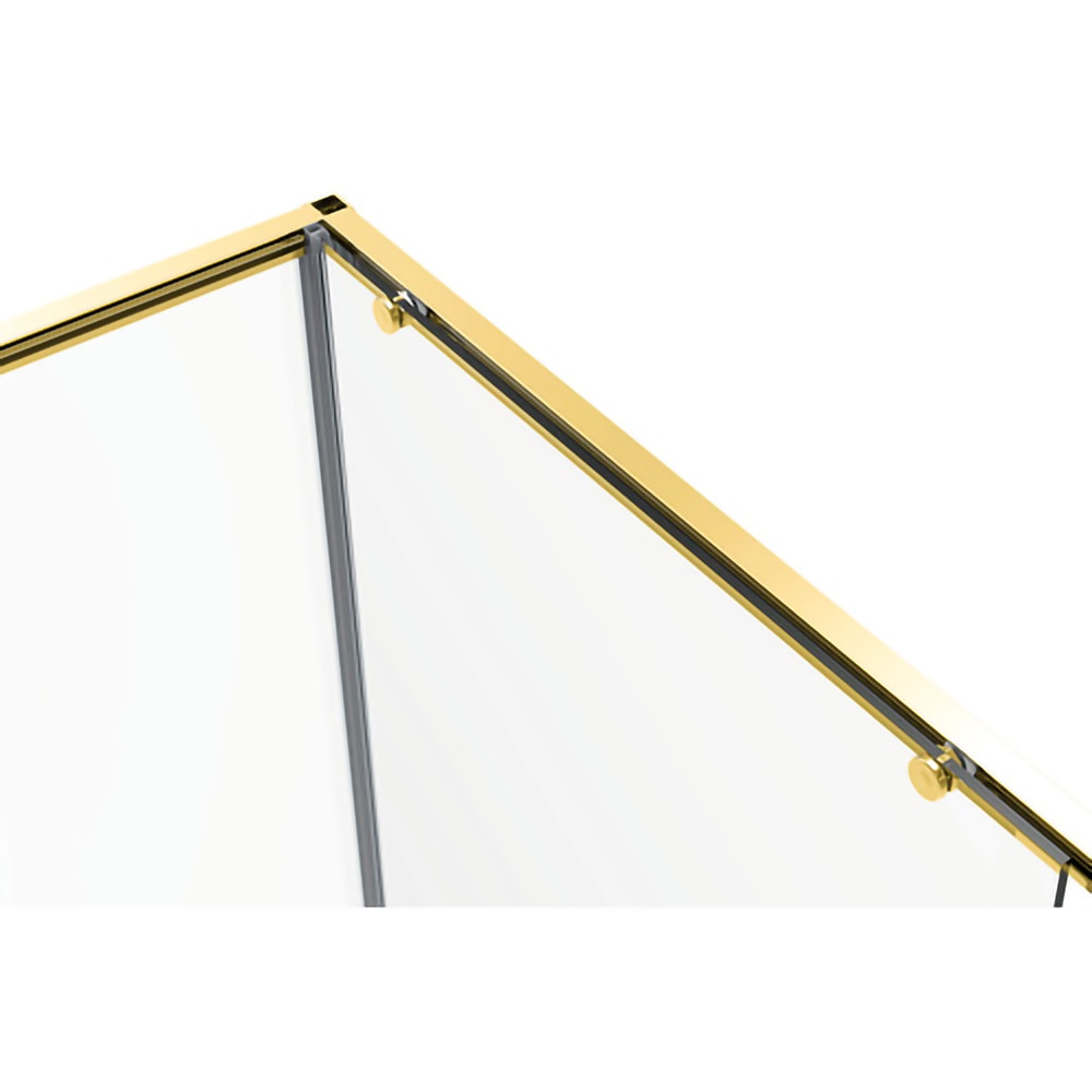 Cabina dus standard BELFORM Fortuna, patrata, aluminiu, 80 x 80 x 200 cm, sticla securizata 6mm, profil auriu