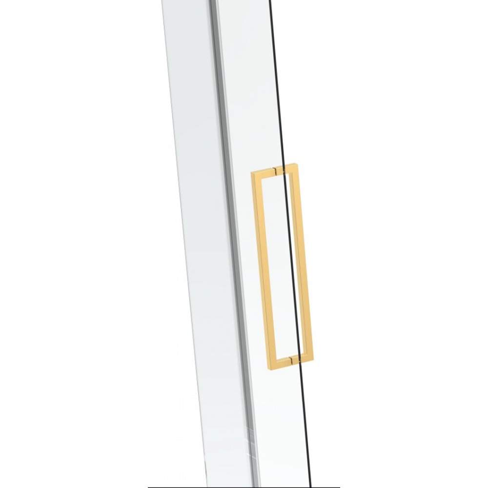 Cabina dus standard BELFORM Fortuna, pentagonala, aluminiu, 90 x 90 x 200 cm, sticla securizata 6mm, profil auriu