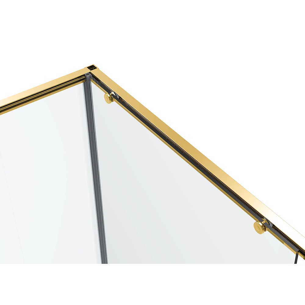 Cabina dus standard BELFORM Fortuna, patrata, aluminiu, 90 x 90 x 185 cm, sticla securizata 6mm, profil auriu