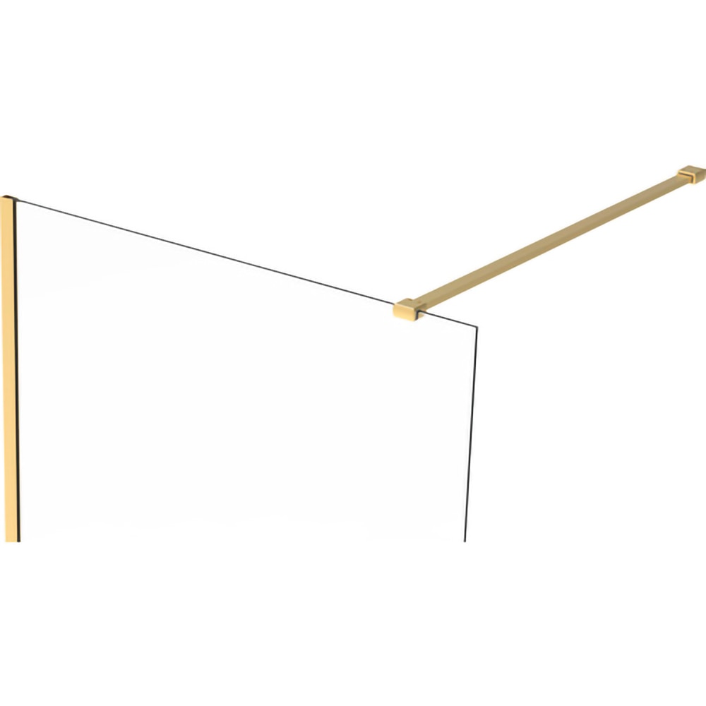 Paravan dus walk-in BELFORM Fortuna 27GL5011, aluminiu, sticla securizata transparenta, 120 x 200 cm, auriu