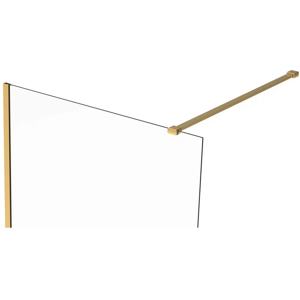 Paravan dus walk-in BELFORM Fortuna 27GL5001, aluminiu, sticla securizata transparenta, 60 x 200 cm, auriu