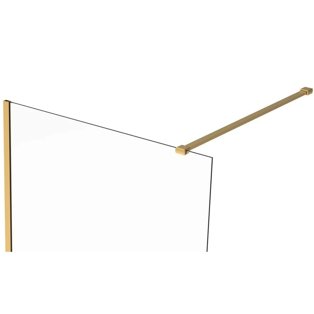 Paravan dus walk-in BELFORM Fortuna 27GL5002, aluminiu, sticla securizata transparenta, 70 x 200 cm, auriu