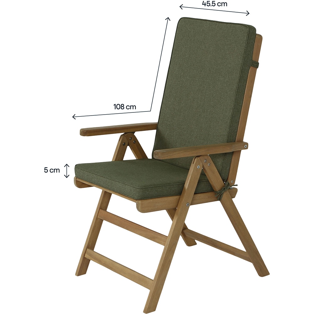 Perna pentru scaun Tiga GOODHOME, 108 x 45.5 x 5, poliester, verde