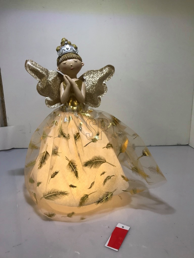 Decoratiune luminoasa Inger, 36 cm, auriu