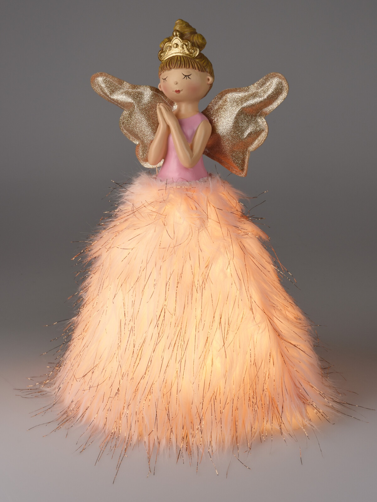 Decoratiune Craciun Inger, 22 x 36 cm, roz