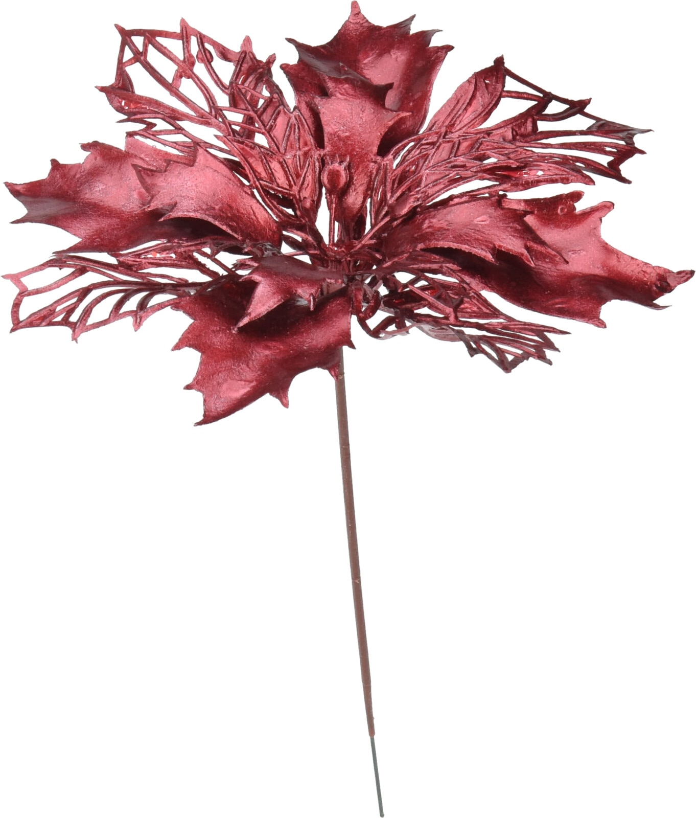 Decoratiune floare, 21cm, roz-visiniu