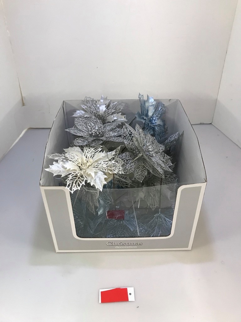 Decoratiune floare, 21cm, diverse culori