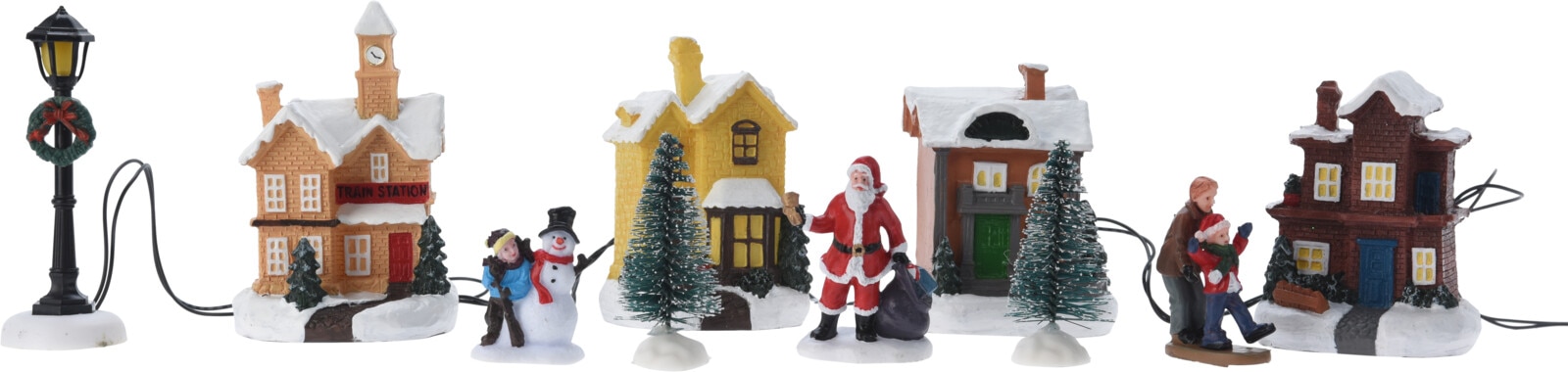 Decoratiune luminoasa Sat, 10 piese, multicolor