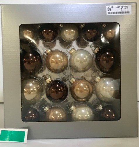 Set globuri brad, 34 bucati, amber