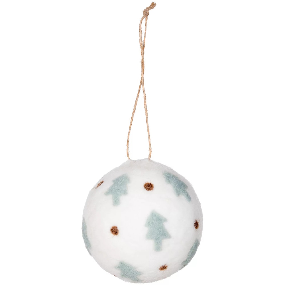 Glob, material textil, 8 cm, alb