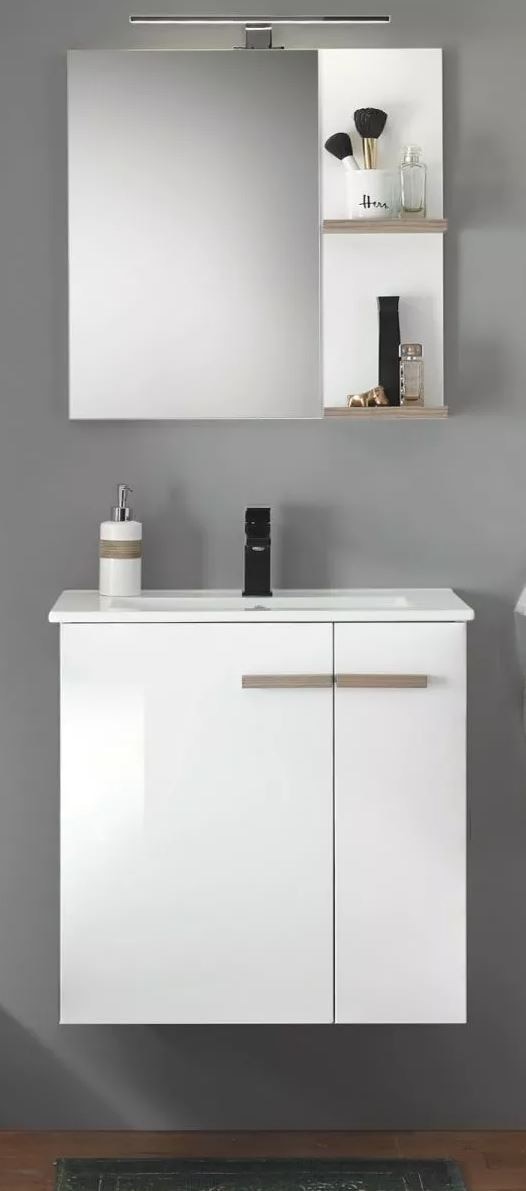 Set mobilier baie, alb, 65 cm  Paxos