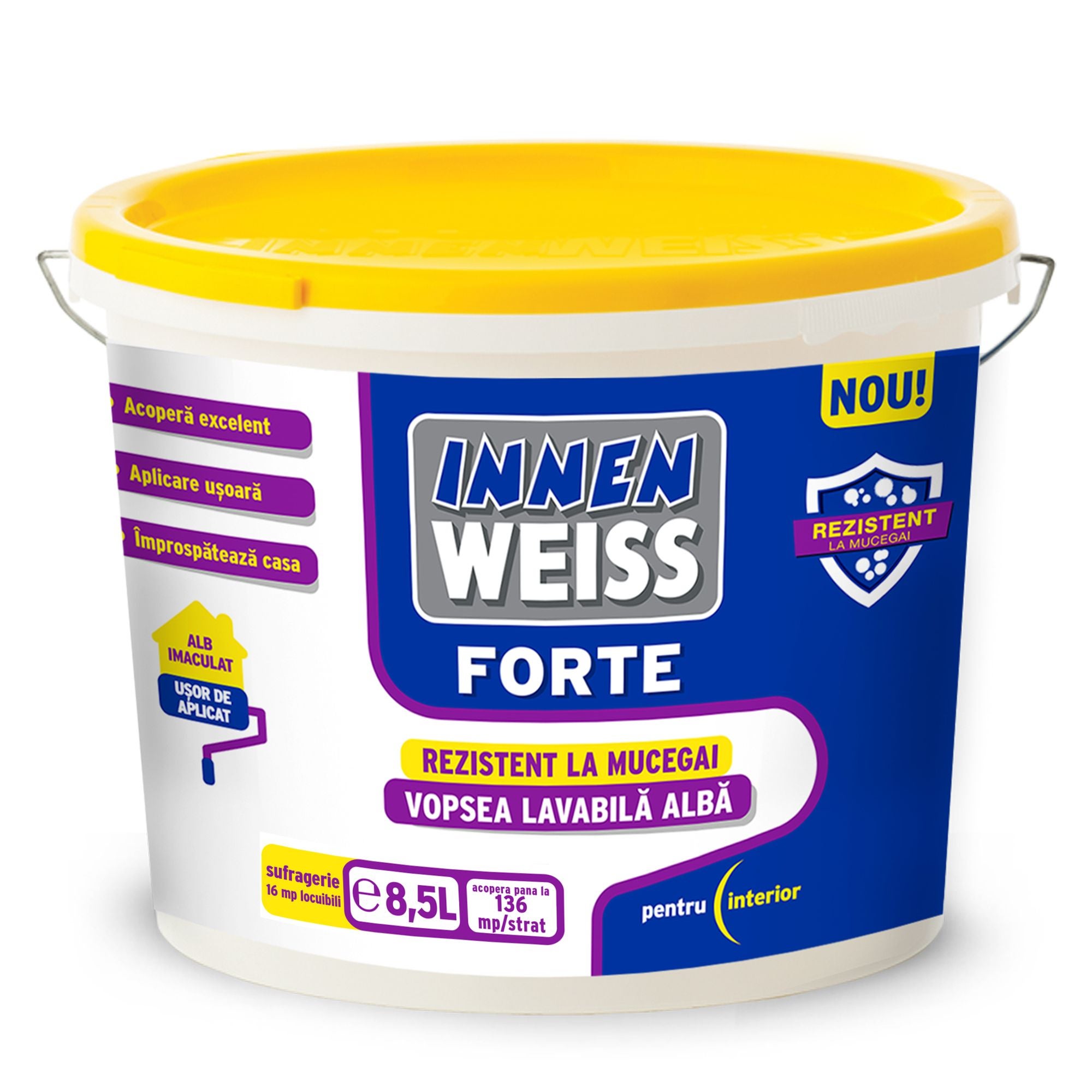 Lavabil Innenweiss Forte Alb 8.5L