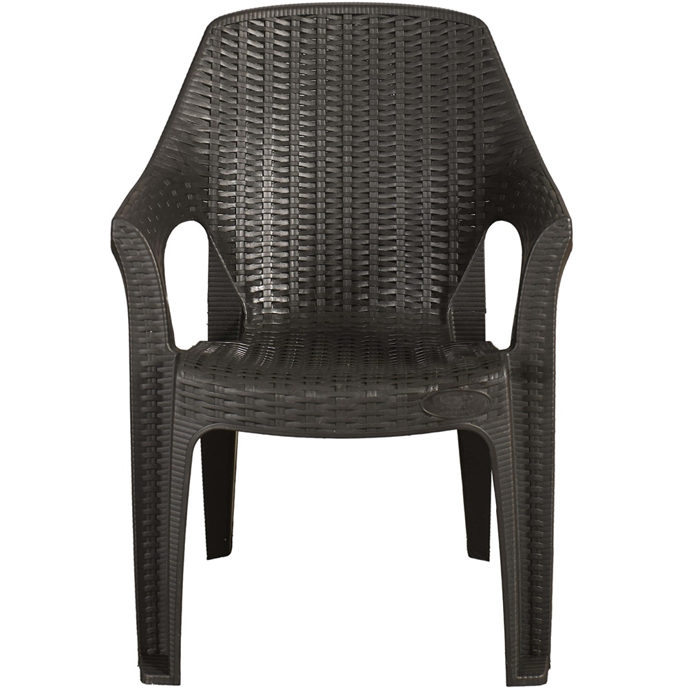 Scaun gradina Outdoor Living, plastic, 55 x 62 x 84 cm, gri antracit