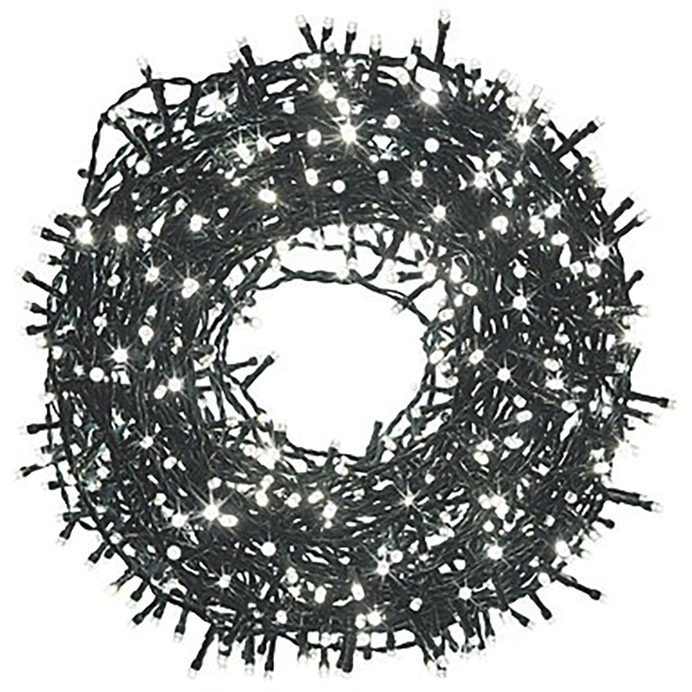 Instalatie Craciun interior/exterior, 720 LED-uri, 45 m, alb rece