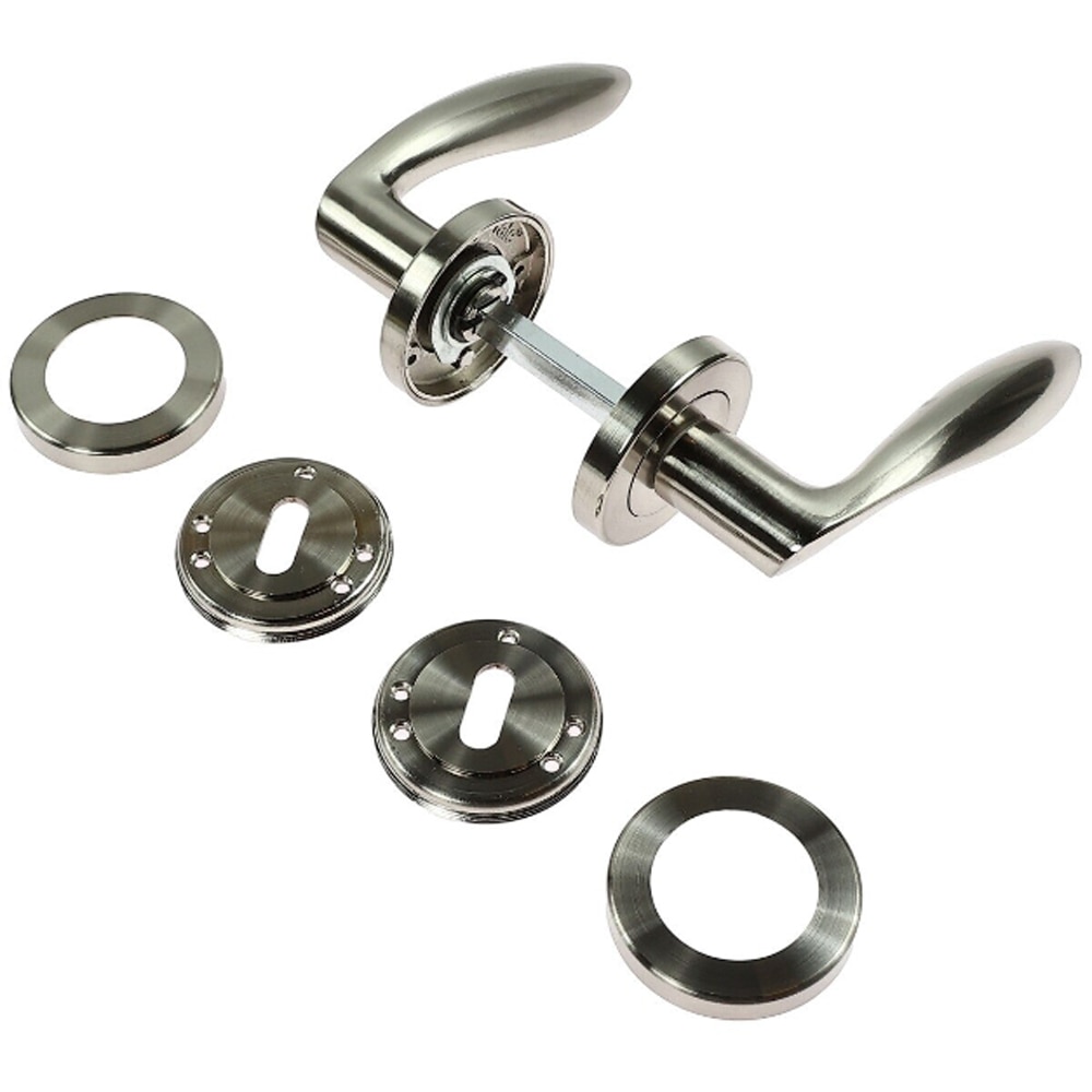 Maner cu rozeta YALE, aluminiu, 126 mm, 2 bucati, nichel