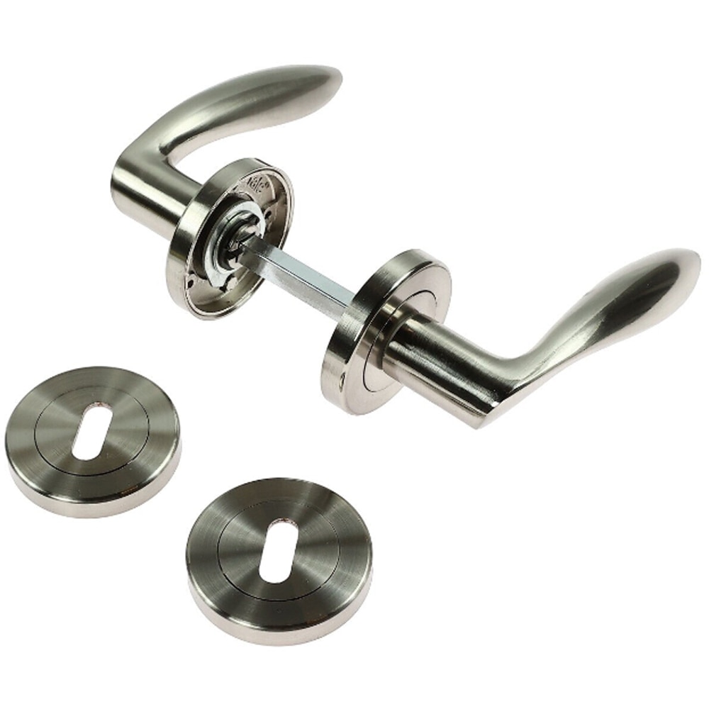 Maner cu rozeta YALE, aluminiu, 126 mm, 2 bucati, nichel