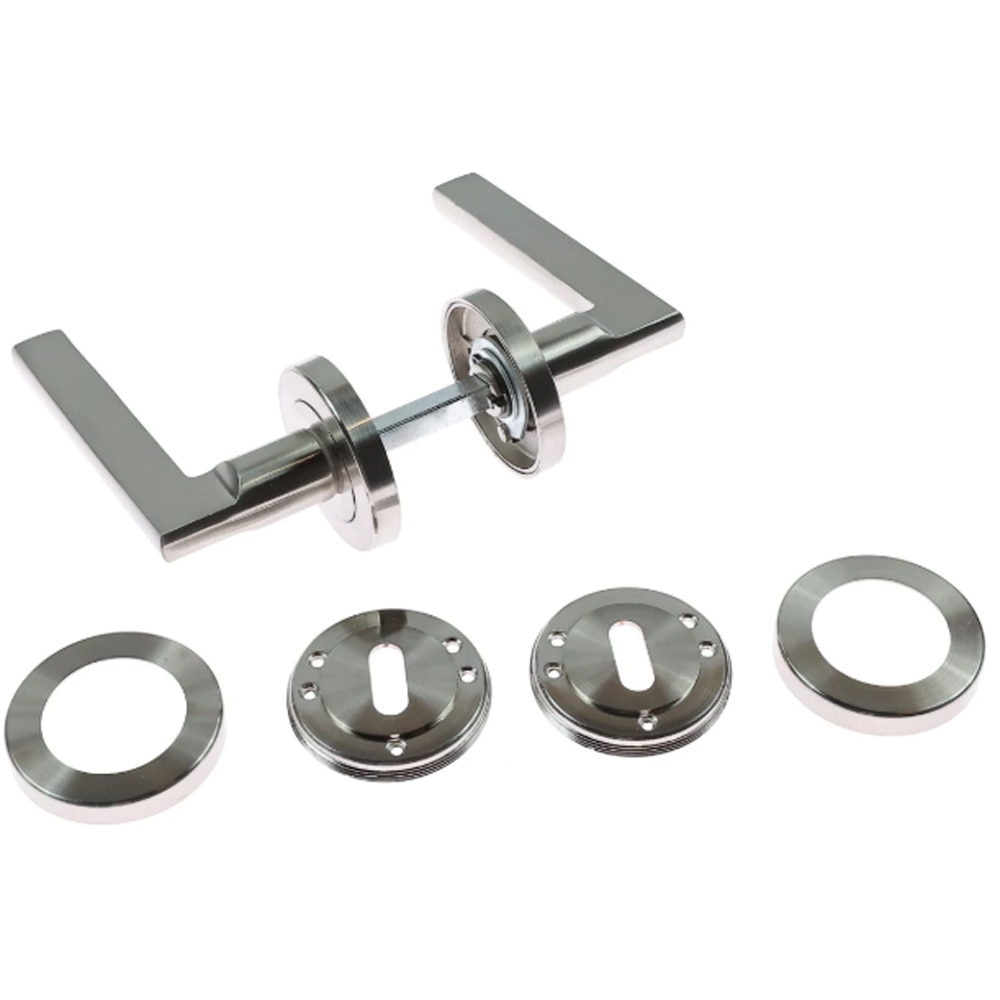 Maner cu rozeta YALE, aluminiu, 126 mm, 2 bucati, nichel