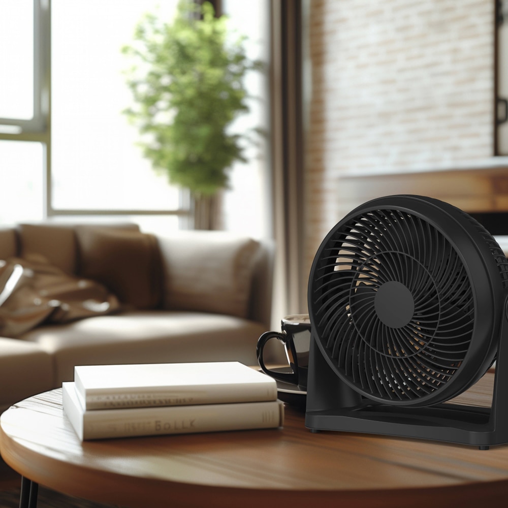 Ventilator de birou, 3 trepte de viteza, 21W, negru