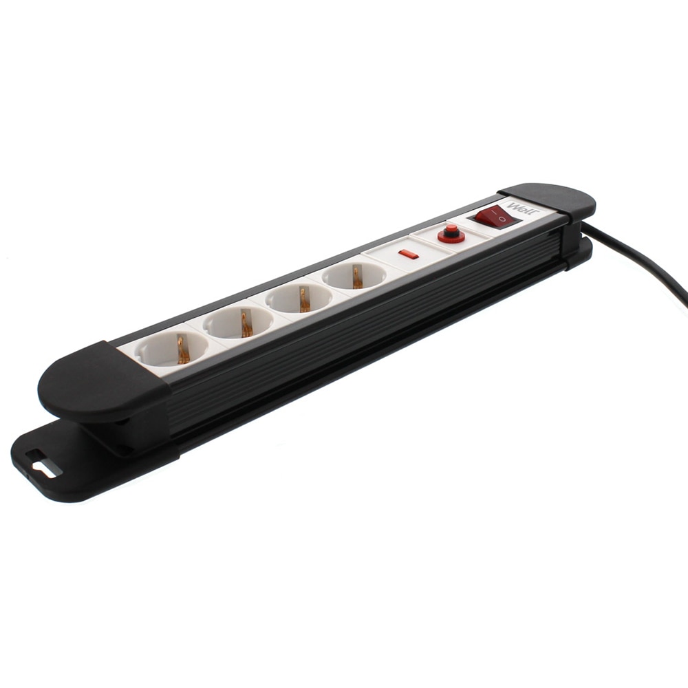 Prelungitor WELL EXTS-4S5M-PROT/02-WL, 4 prize, 3500W, IP20, 3m, alb