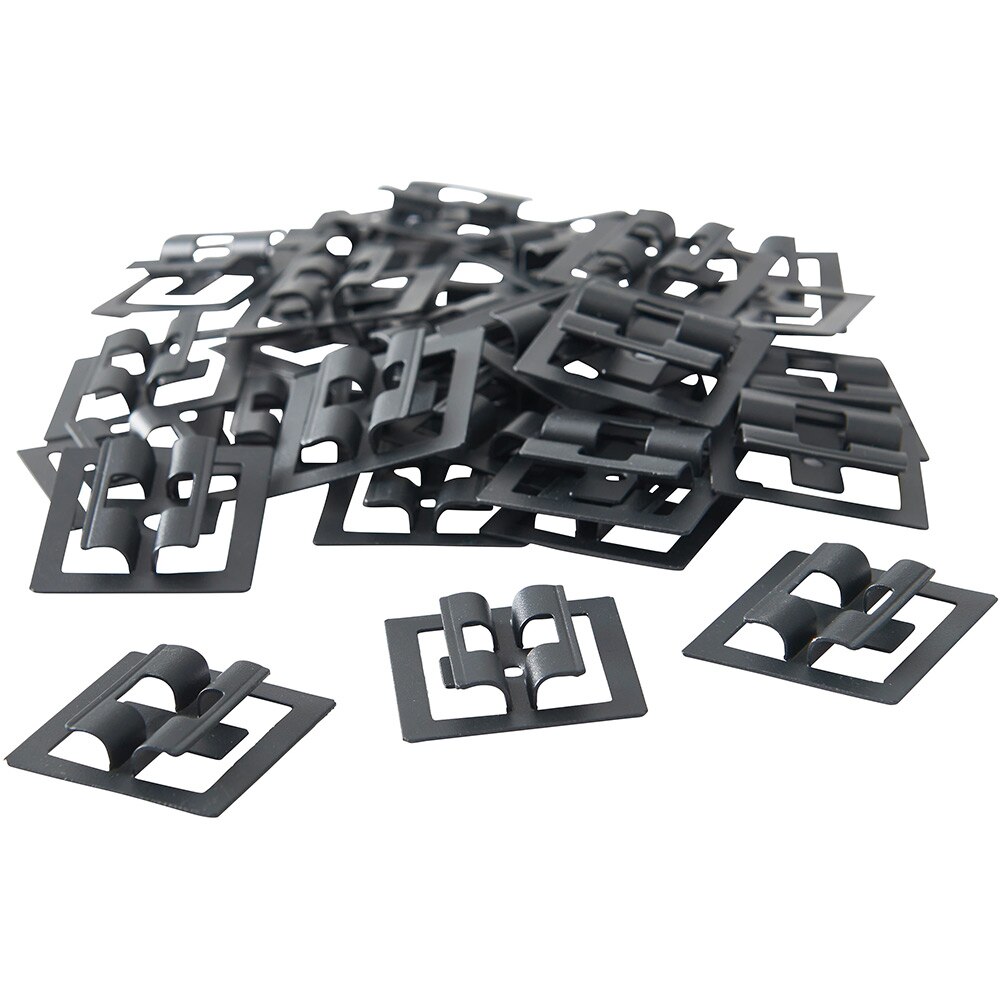 Set fixare terasa KLIKSTROM, otel inoxidabil, negru, 50 buc