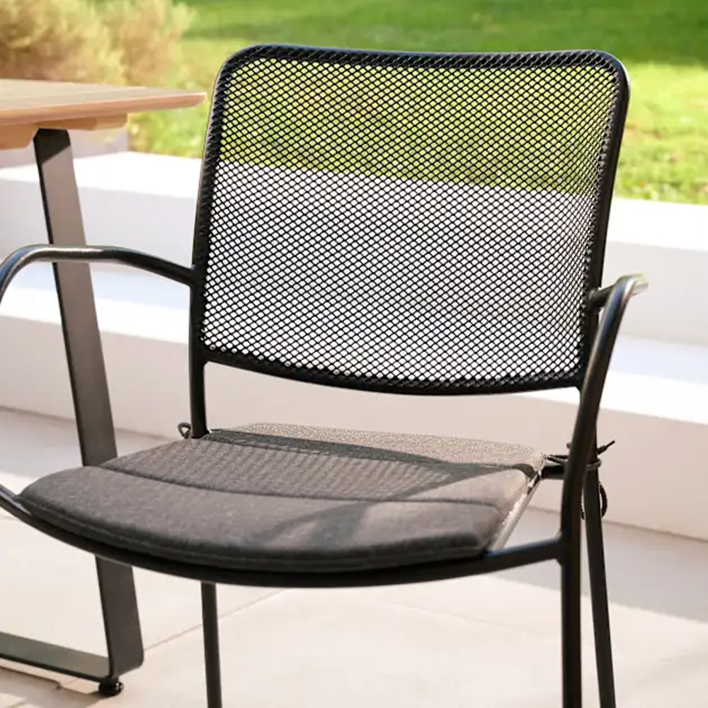 Scaun gradina GOODHOME Hania, 60 x 57.5 x 84 cm, negru