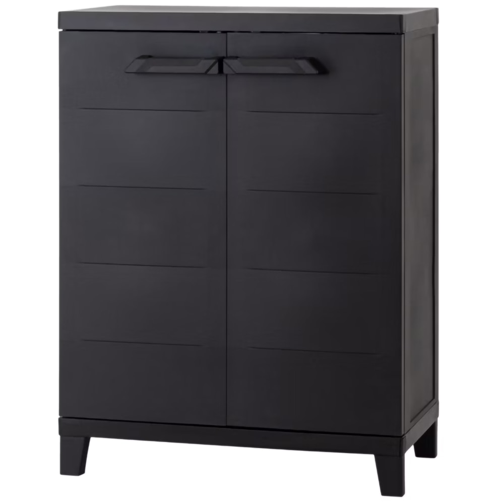 Dulap depozitare, plastic, 66 x 37 x 87 cm, negru