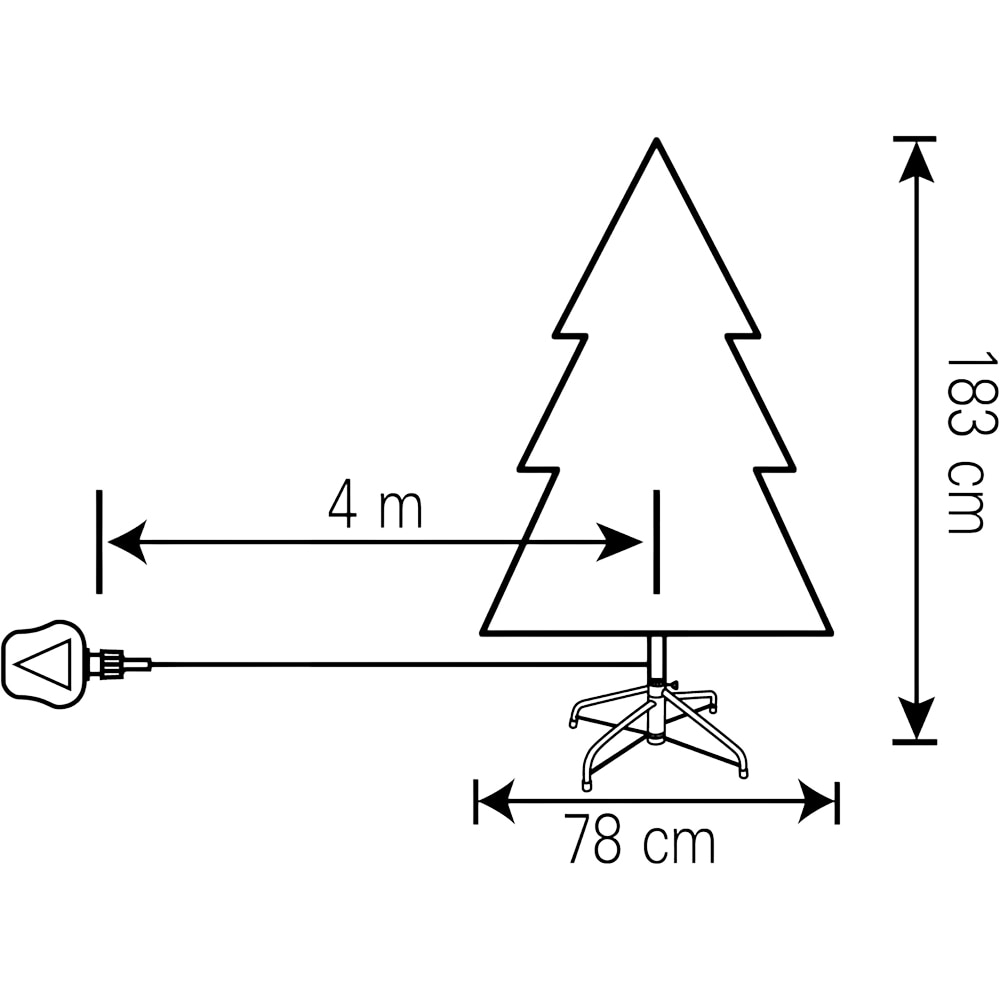 Brad artificial Olan cu suport, inaltime 183 cm, PVC, verde