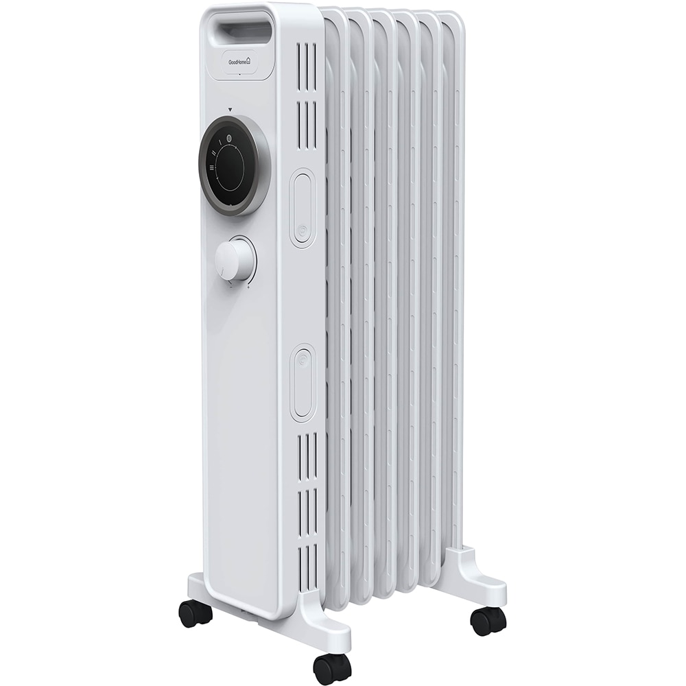 Radiator electric GoodHome, 7 elementi, 1500W, alb