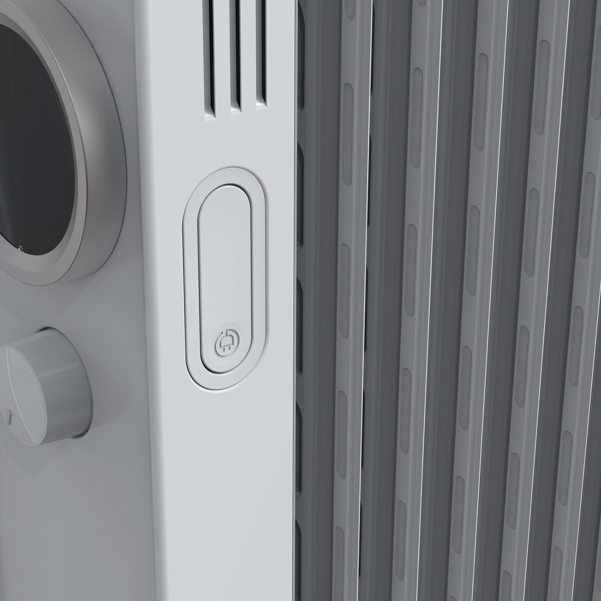 Radiator electric GoodHome, 7 elementi, 1500W, alb