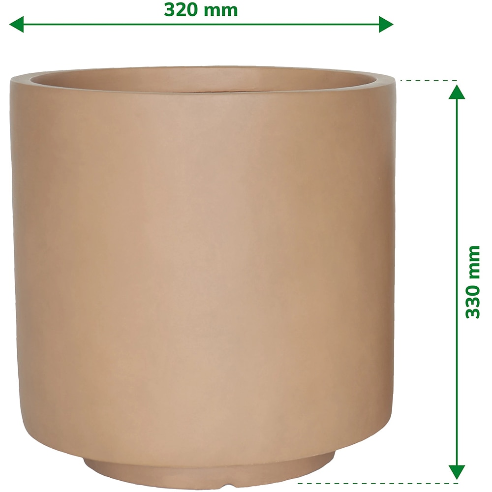 Ghiveci flori VERVE, lut, D 32 cm, maro