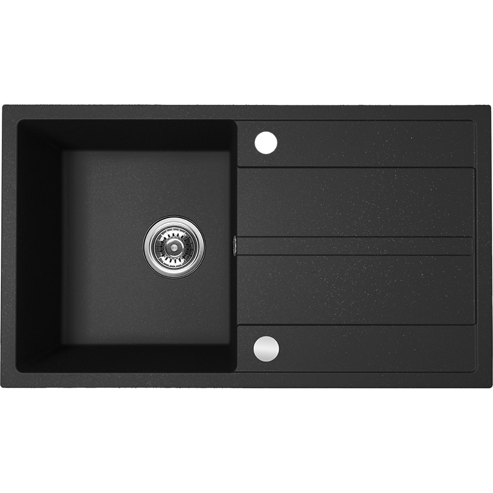 Pachet chiuveta LIDO S69E711Y, 1 cuva, granit + baterie, negru