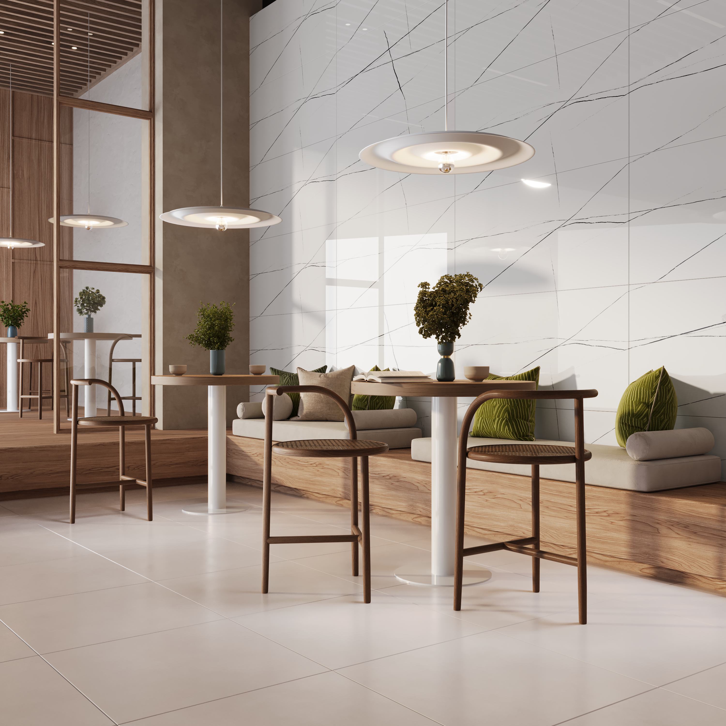 Gresie interior/exterior, alba, 120 x 60 cm, suprafata 1.44 mp, PEI 3 • Saint Laurent