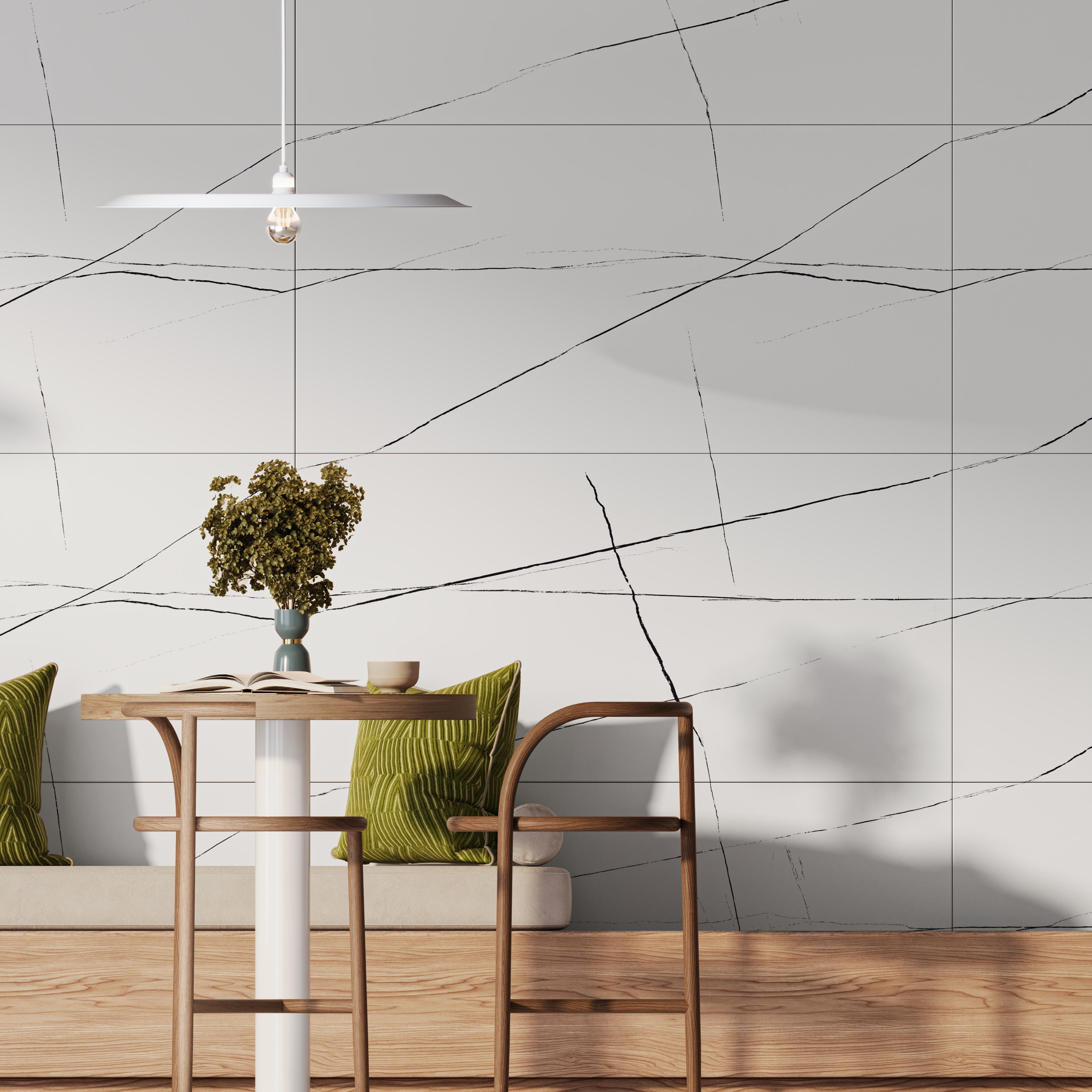 Gresie interior/exterior, alba, 120 x 60 cm, suprafata 1.44 mp, PEI 3 • Saint Laurent