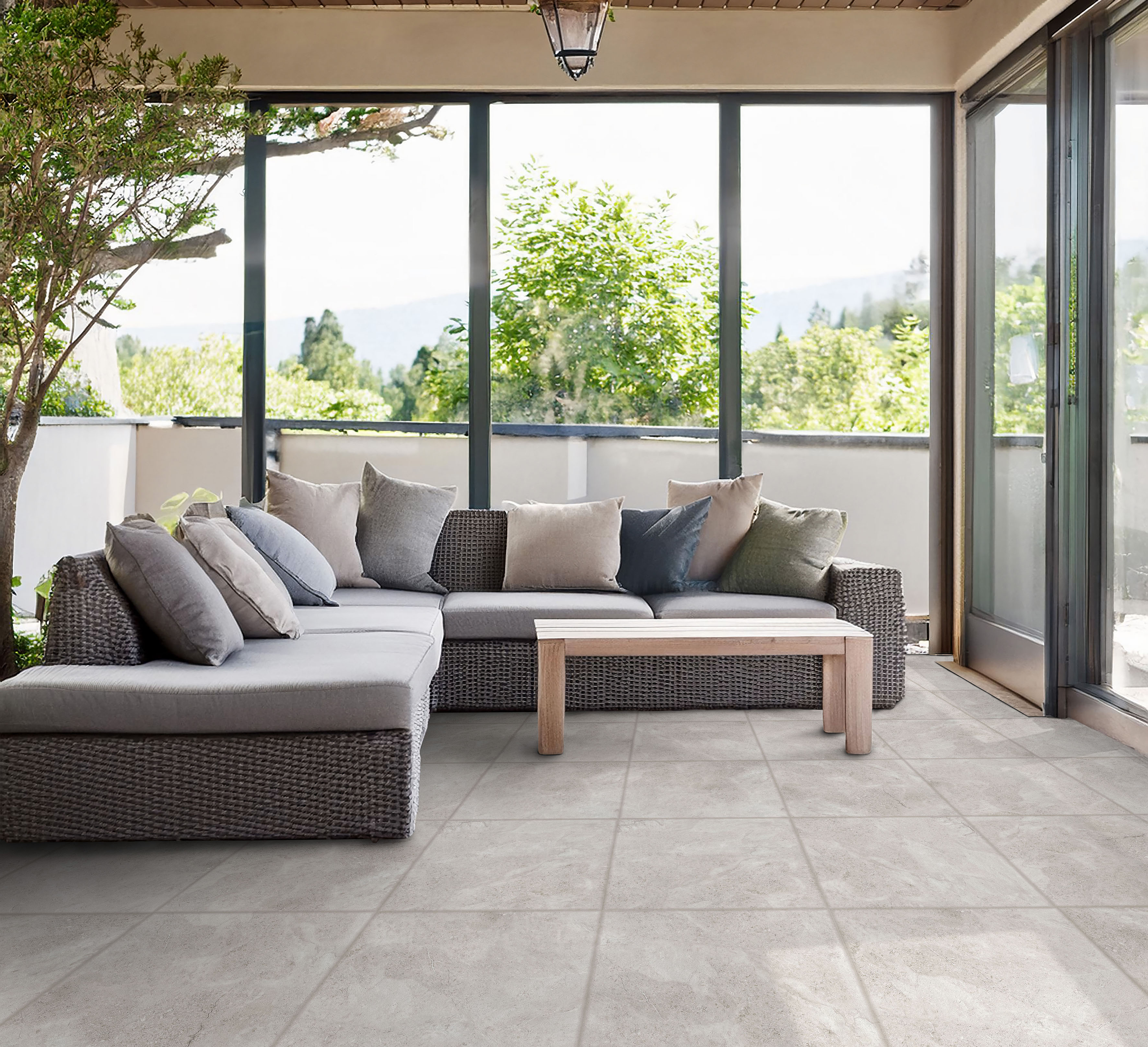 Gresie interior/exterior David, gri, 60 x 60 cm, 8 mm, 1.84 m2/cutie, PEI 3