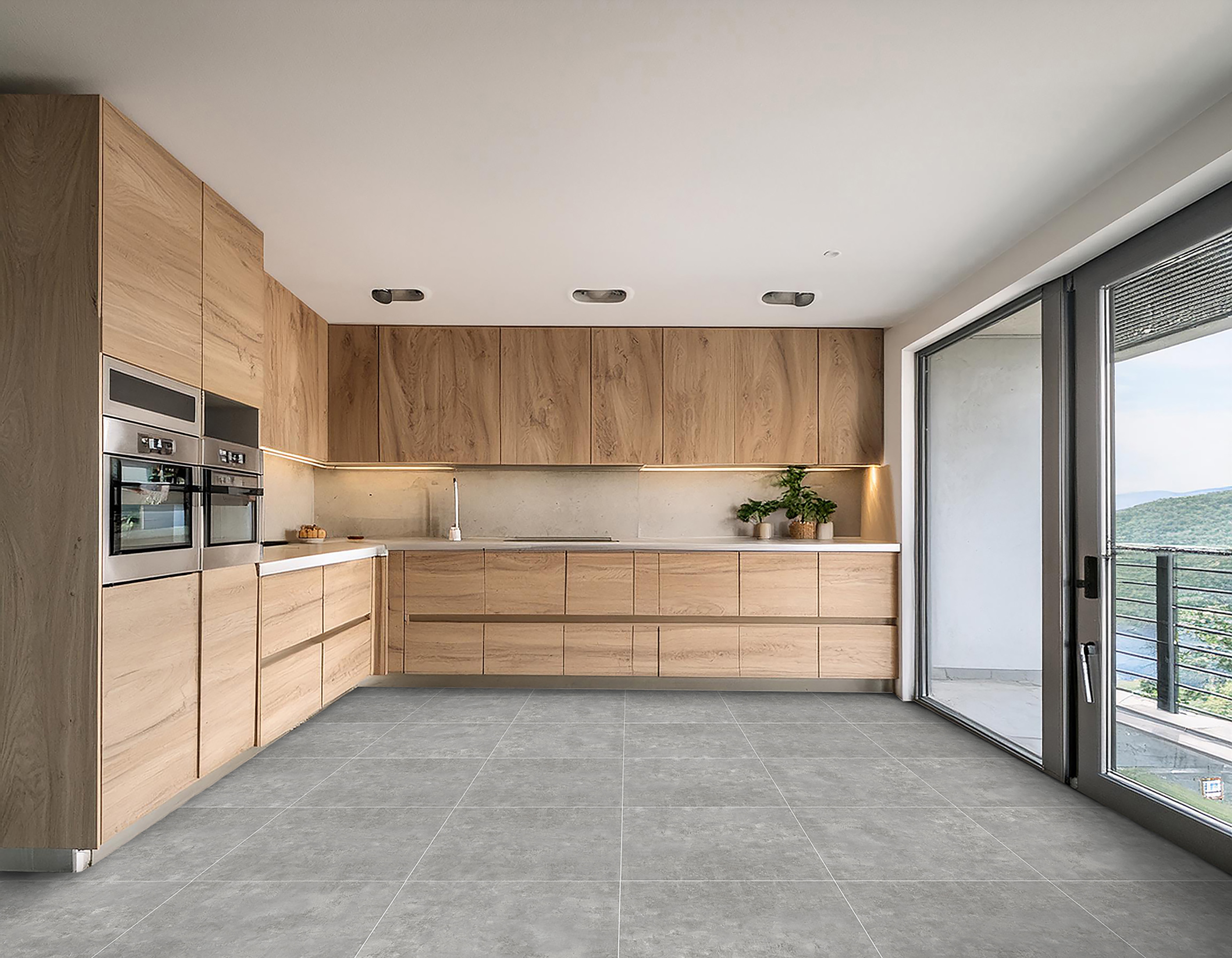 Gresie Devnia, 45 x 45 cm, 8 mm, gri, 1.25 mp/cutie