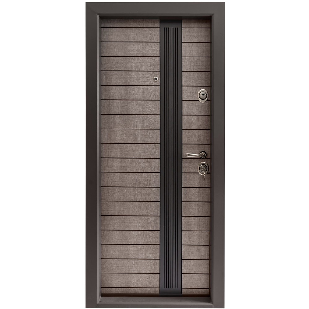 Usa de intrare pentru apartament Silver, fara geam, dreapta, MDF, 88 x 201 cm, gri deschis-antracit