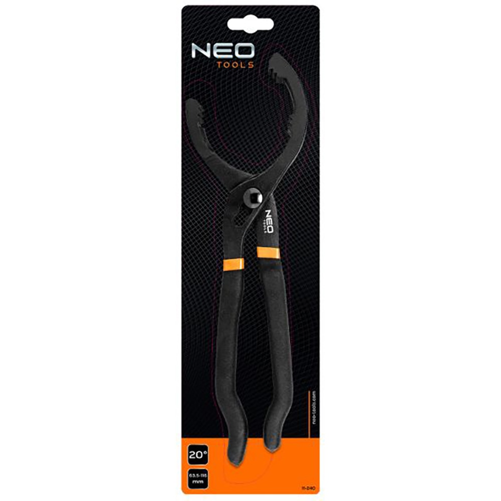 Cheie filtrul ulei NEO, 63.5-116 mm, negru