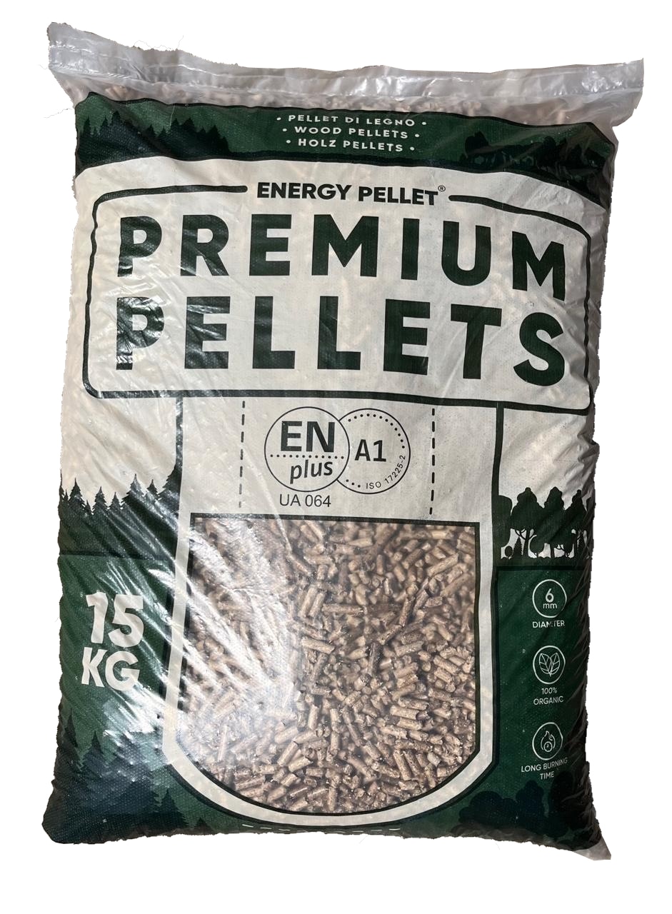 Peleti din lemn de pin, 15 kg  Premium