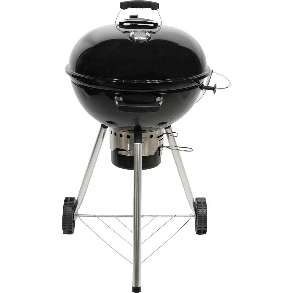 Gratar carbune GOODHOME Elland, 57 cm, 1 suprafata, 2 role, negru