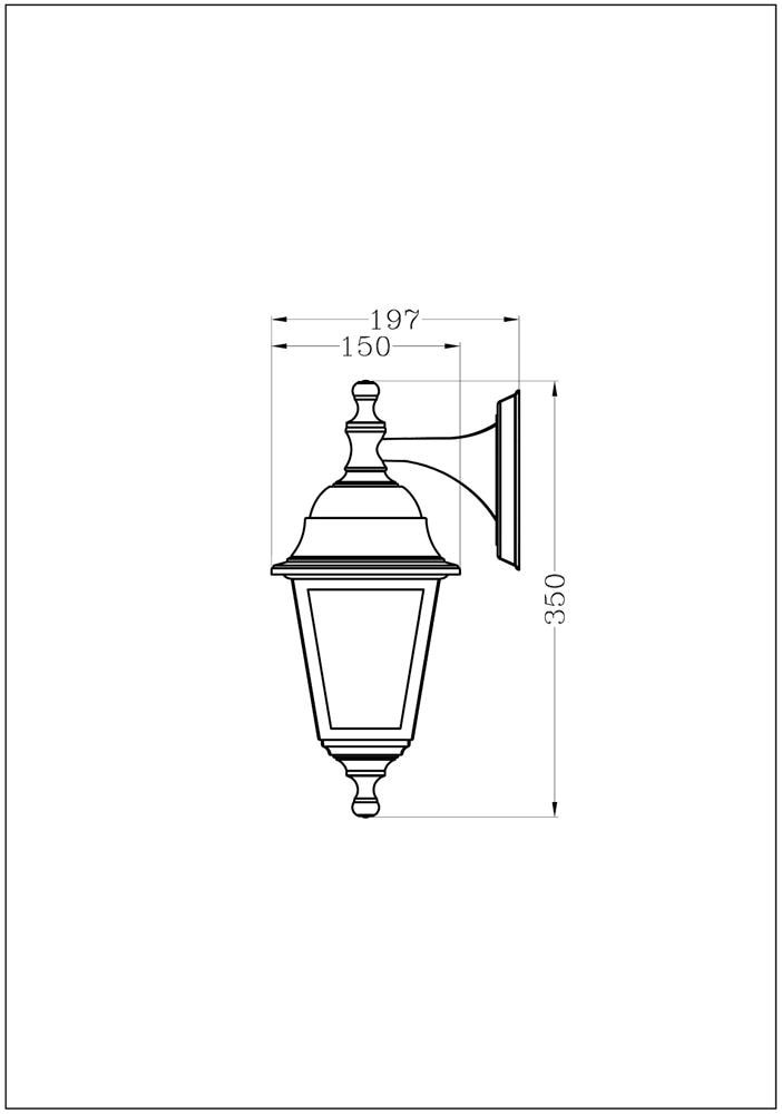 Lampa exterioara de perete, E27, negru blake d