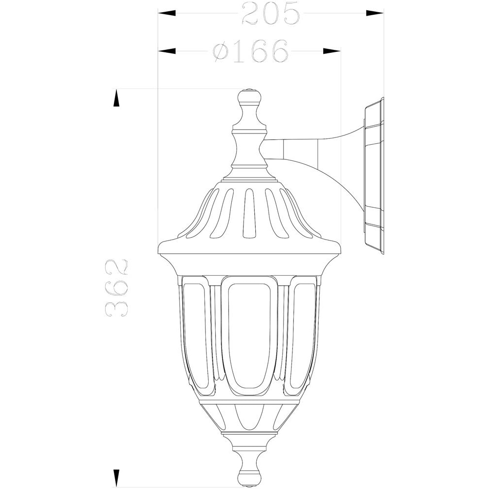 Aplica de exterior LED AVIDE Mateo-D, E27, IP44, negru