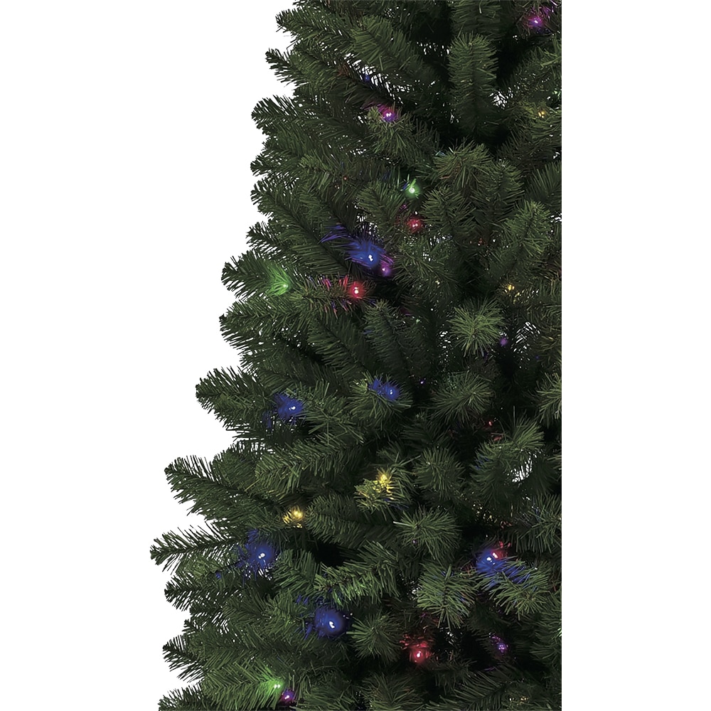 Brad artificial, 183 cm, iluminare multicolor, verde
