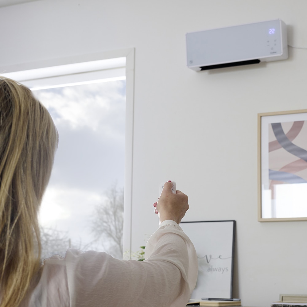 Aeroterma de perete GOODHOME Glenwood, 2000W, Afisaj LED, alb