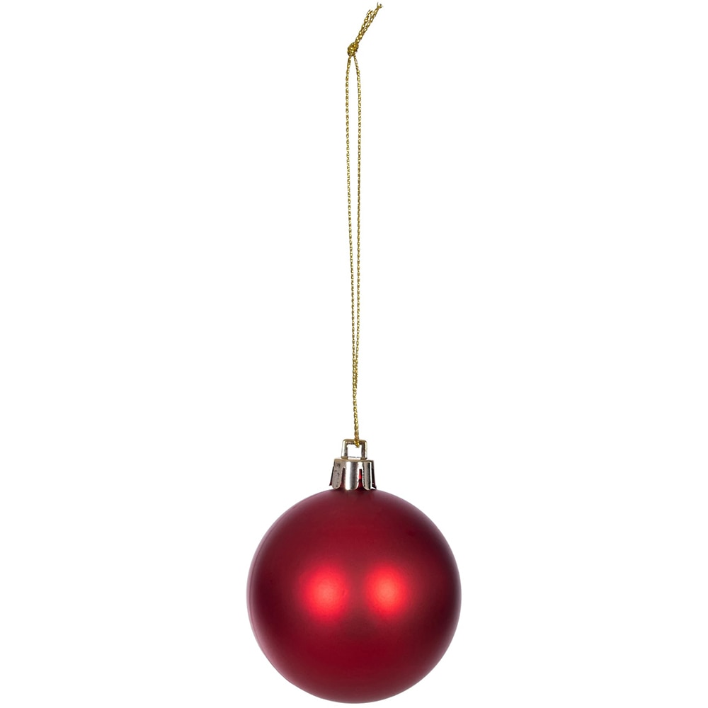 Set globuri de Craciun, 8 bucati, 6 cm, rosu