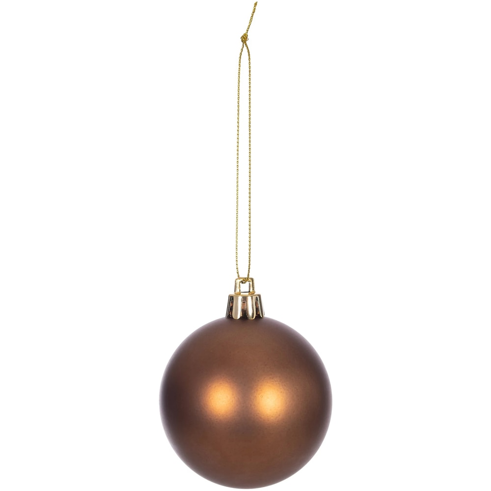 Set globuri de Craciun, 8 bucati, 6 cm, ginger