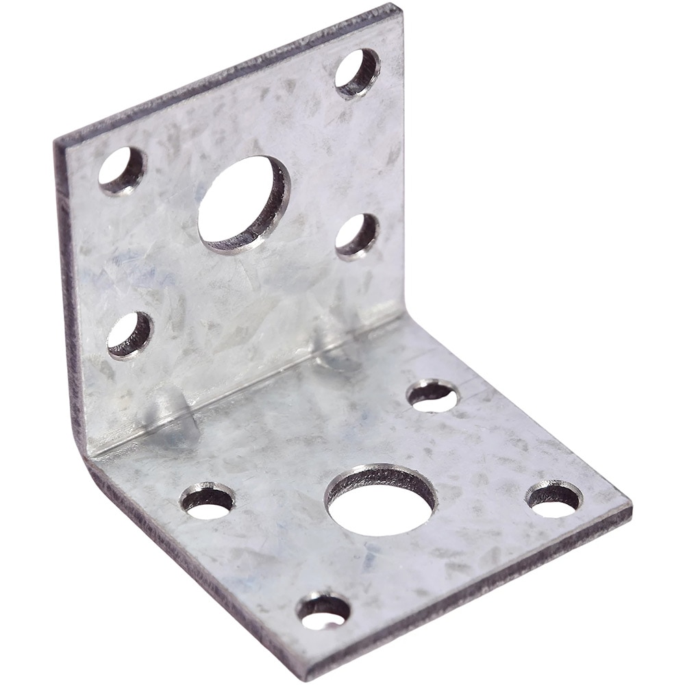 Conector unghi, 40 x 40 x 40 mm, otel, argintiu