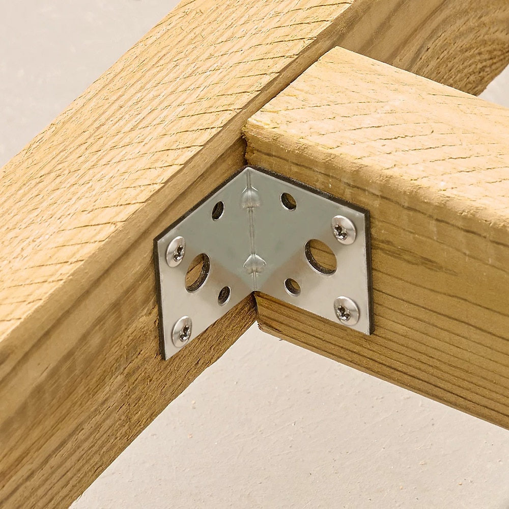 Conector unghi, 40 x 40 x 40 mm, otel, argintiu