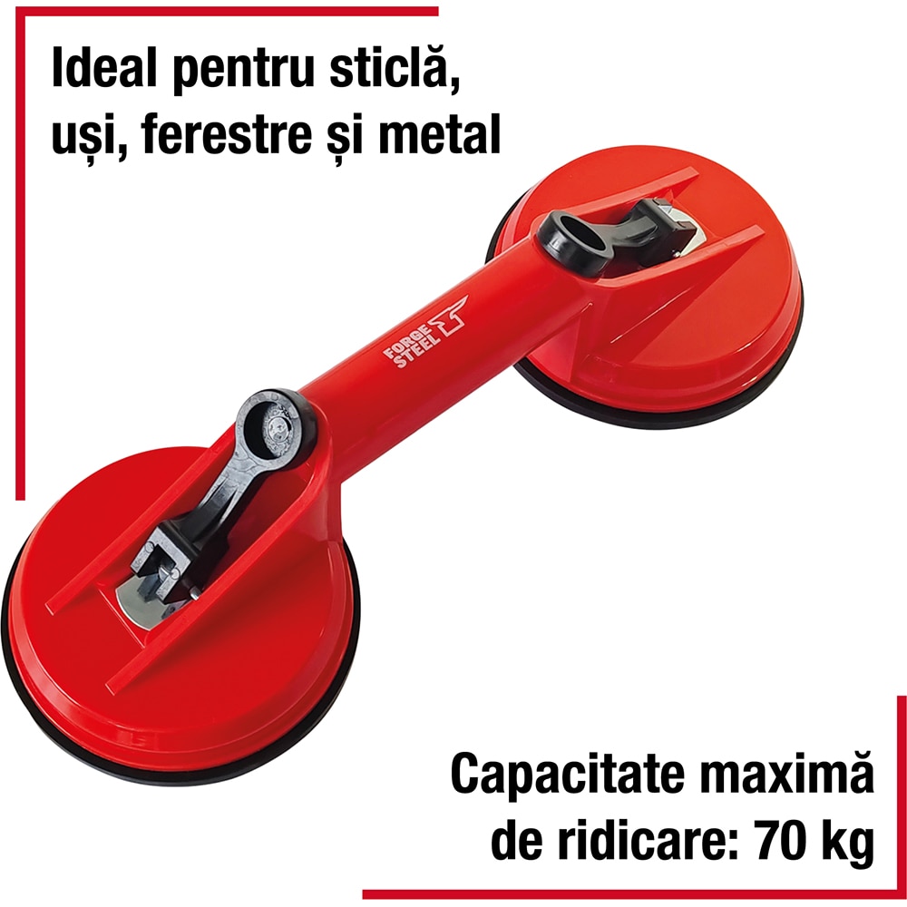 Ventuza dubla Forge Steel, 120 mm