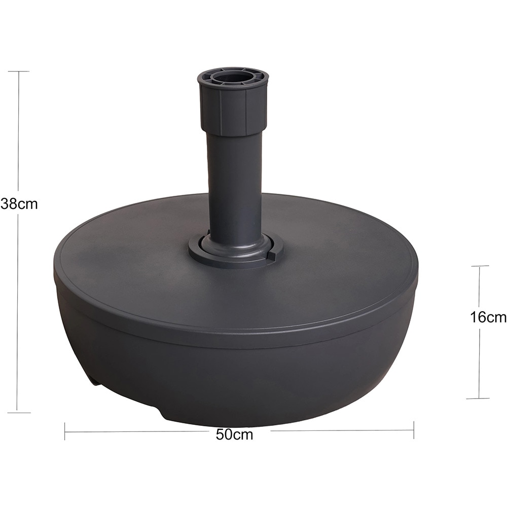 Suport pentru umbrela GOODHOME Balaga, 38 x 50 cm, 35kg, plastic, negru